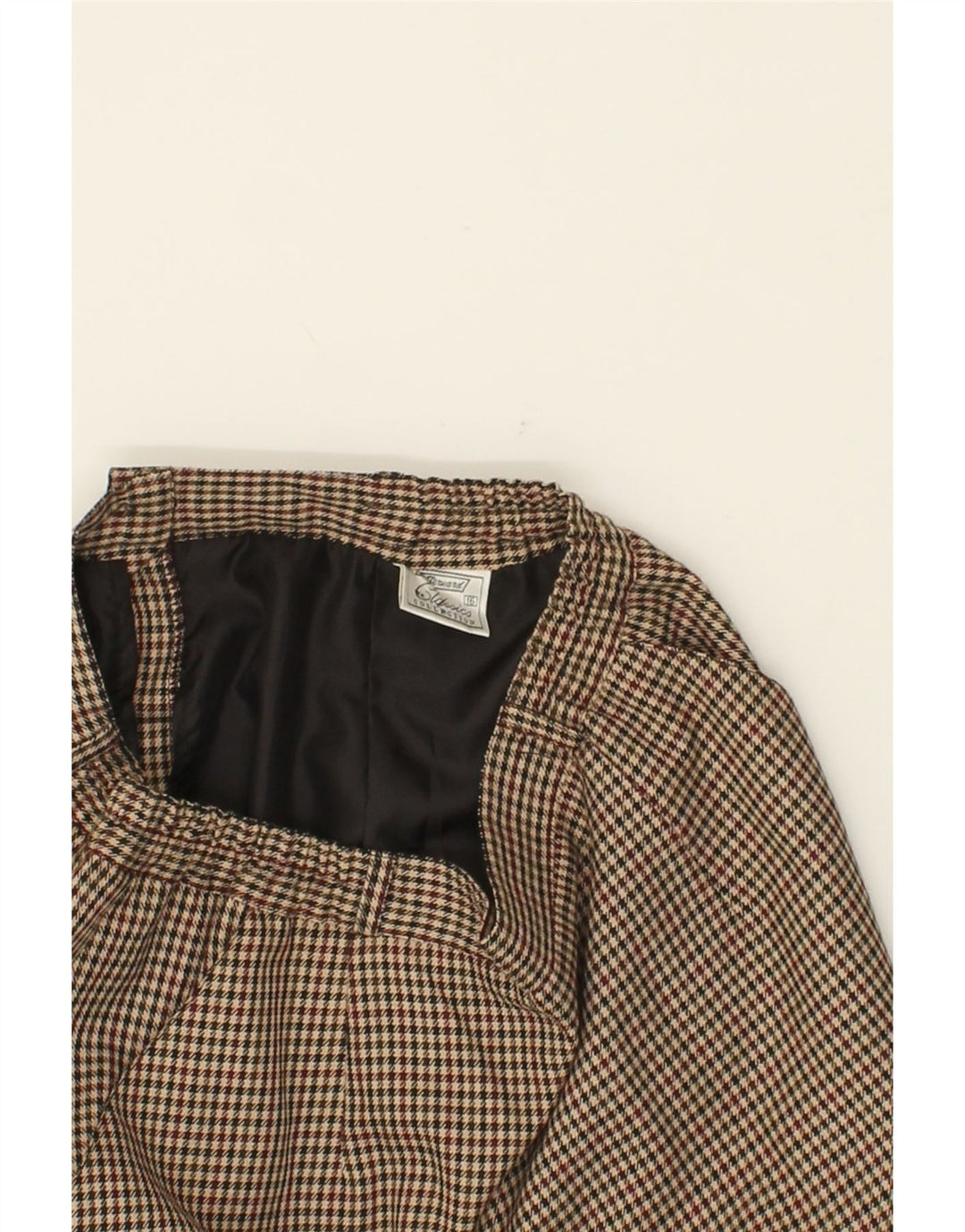 ST. BERNARD Womens Straight Skirt UK 16 Large W32  Brown Check Vintage St. Bernard and Second-Hand St. Bernard from Messina Hembry 