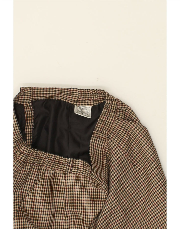 ST. BERNARD Womens Straight Skirt UK 16 Large W32  Brown Check Vintage St. Bernard and Second-Hand St. Bernard from Messina Hembry 