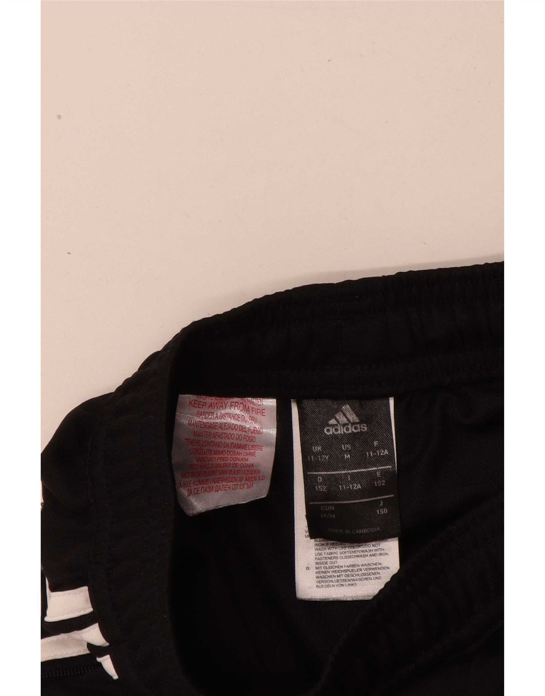Pantaloni de trening Adidas baieti 11-12 ani poliester negru