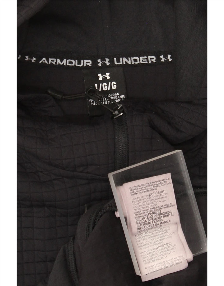 Pulover Under Armour pentru bărbați, cu fermoar, poliester mare, negru