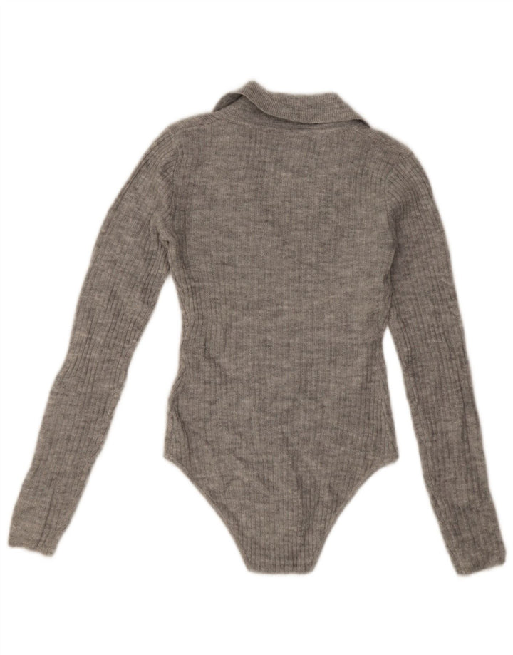 Jack Wills Body cu mânecă lungă pentru femei UK 8 Small Gri Acrilic