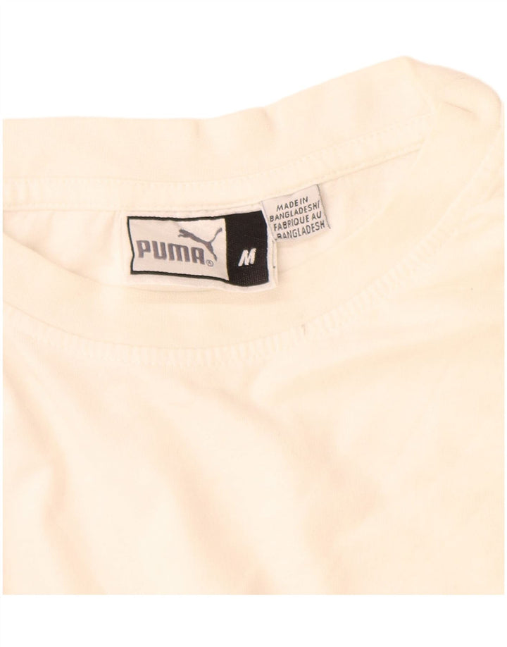 Tricou grafic Puma pentru bărbați Top, mediu, alb, bumbac