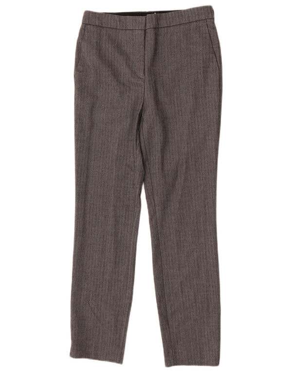 Pantaloni de costum slim pentru femei Zara Mici L26 L26 Gri Herringbone