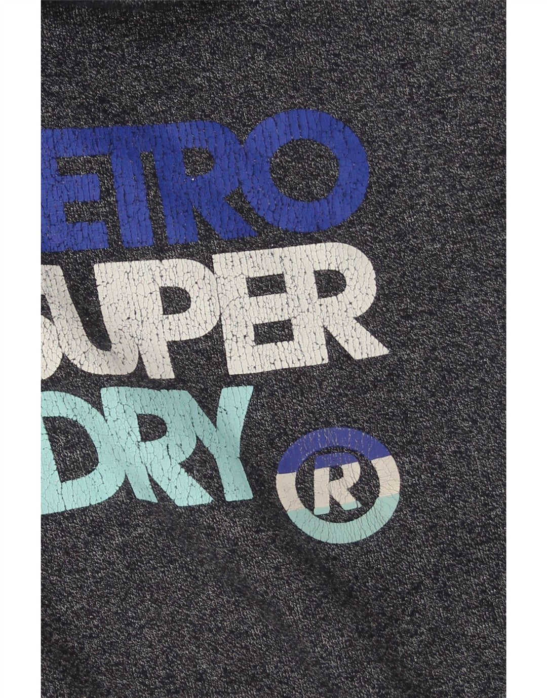 SUPERDRY Pulover cu capota cu fermoar grafic pentru bărbați, bumbac mediu albastru bleumarin