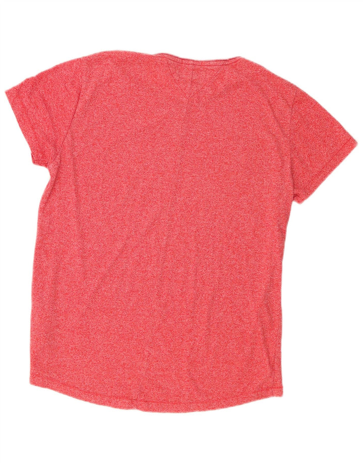 Top tricou Tommy Hilfiger pentru femei UK 14 Medium Pink Flecked Polyester