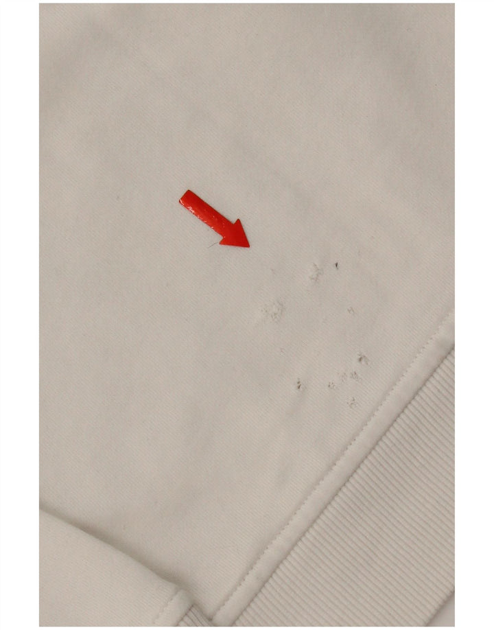 Pulover supradimensionat cu grafic pentru femei Tommy Hilfiger UK 10 Small White