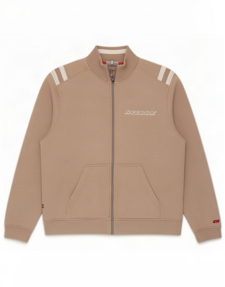 Jachetă de trening Reebok pentru femei UK 14, bumbac mediu bej