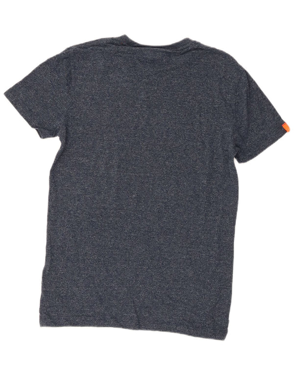 Tricou pentru bărbați Superdry Top mic din bumbac cu pete albastru bleumarin