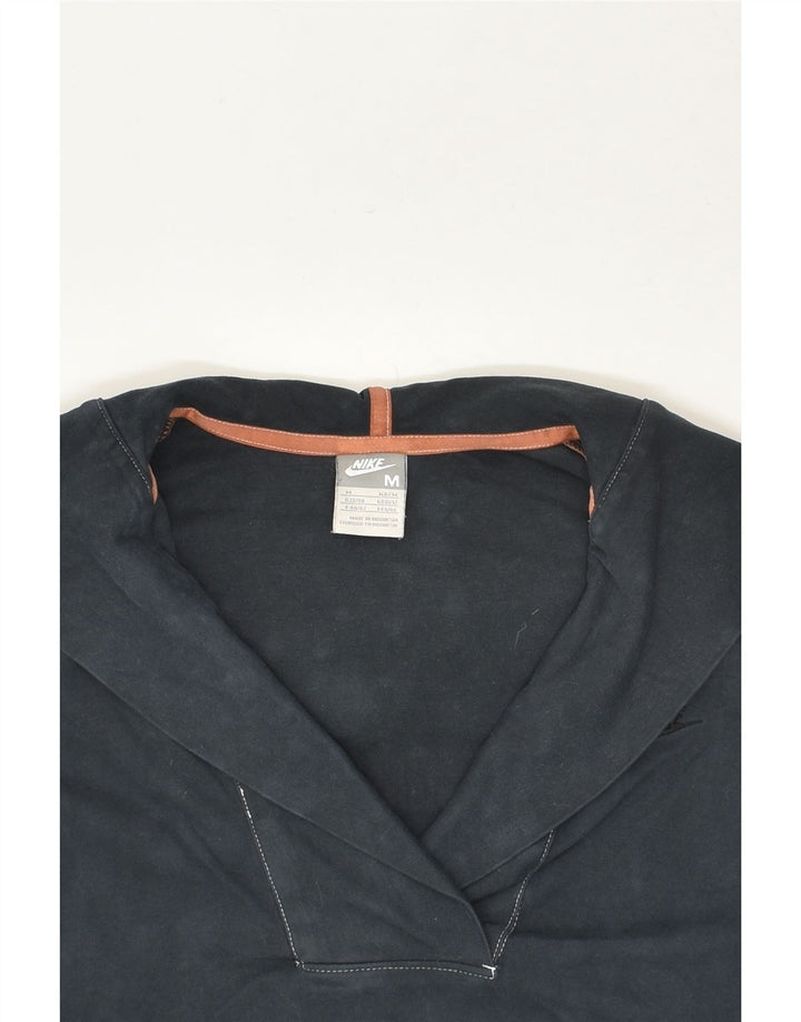 NIKE Womens Hoodie Jumper UK 10/12 Medium Grey Cotton | Vintage Nike | Thrift | Second-Hand Nike | Used Clothing | Messina Hembry 
