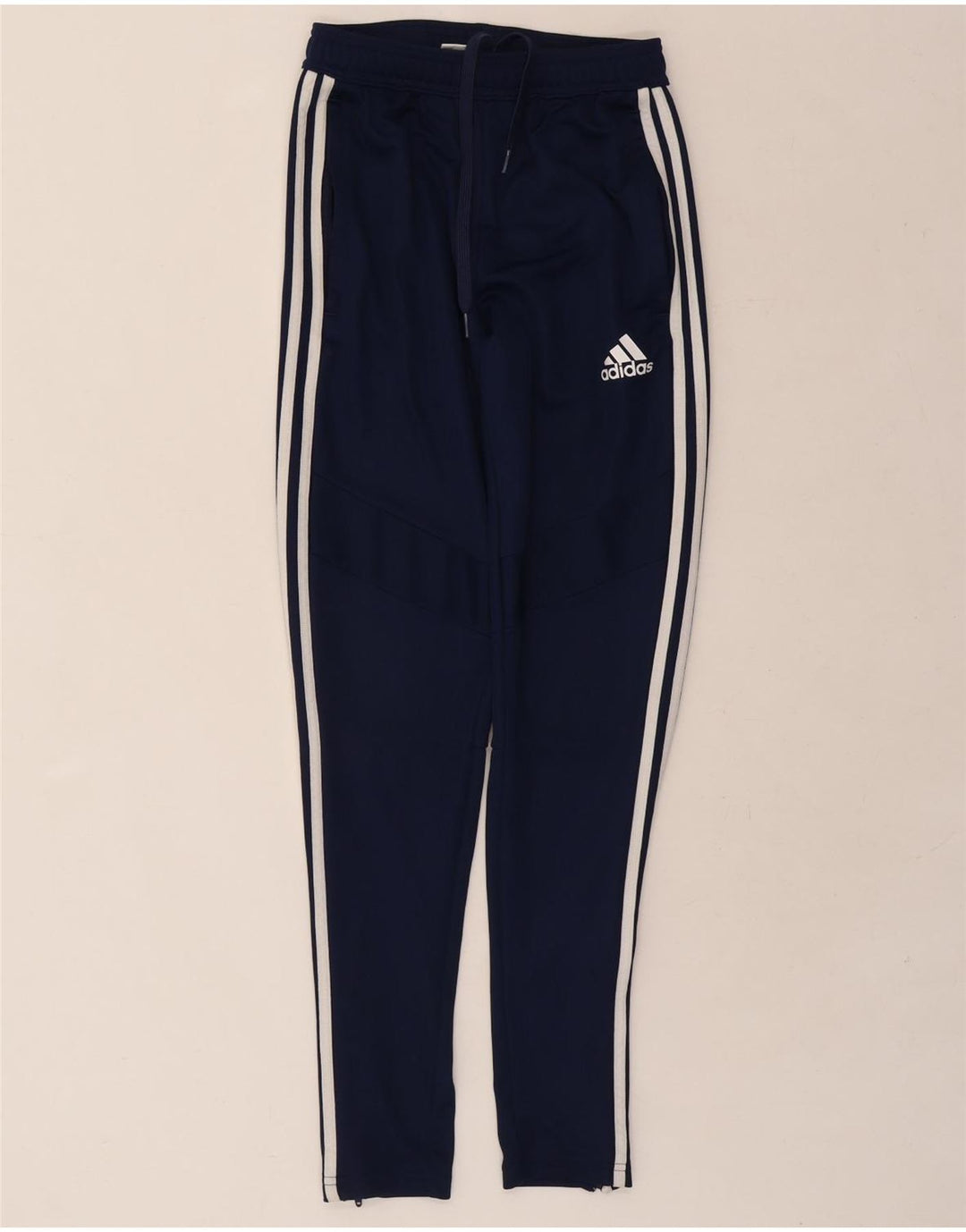 ADIDAS Mens Climalite Graphic Tracksuit Trousers XS  Navy Blue Polyester Vintage Adidas and Second-Hand Adidas from Messina Hembry 