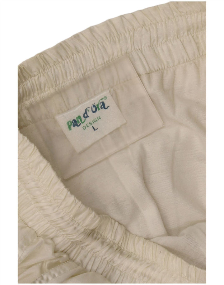 Pandora Pantaloni de trening pentru bărbați Joggeri mari, alb, poliamidă color bloc
