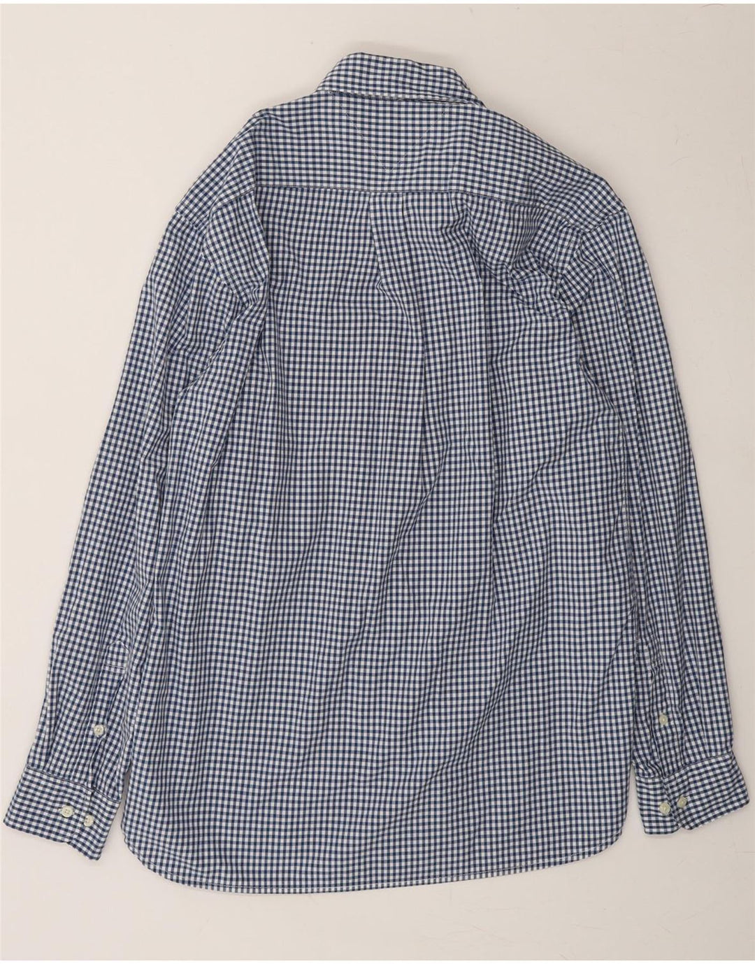 TOMMY HILFIGER Mens Shirt Large Blue Gingham Cotton Vintage Tommy Hilfiger and Second-Hand Tommy Hilfiger from Messina Hembry 