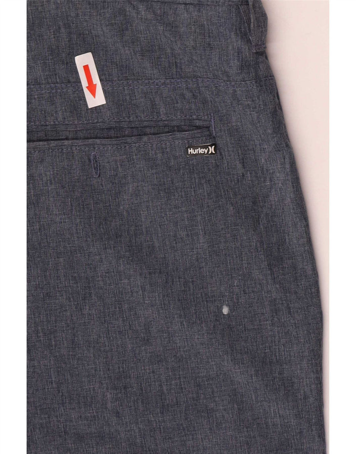 Hurley Mens Regular Chino Shorts Medium W30 Blue Polyester