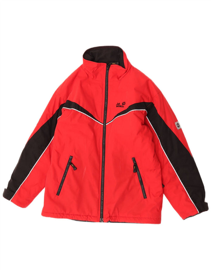 Jack Wolfskin Jacket pentru băieți 11-12 ani, roșu, poliester color bloc