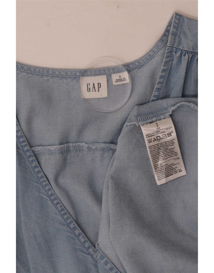 Rochie de denim supradimensionată pentru femei Gap UK 10 Lyocell albastru mic