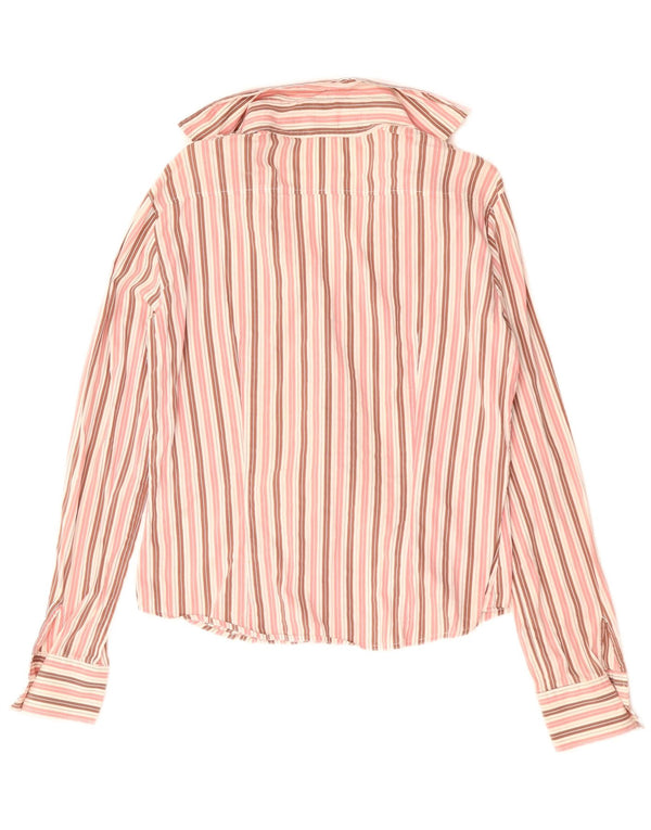 BENETTON Womens Shirt UK 16 Large Pink Striped