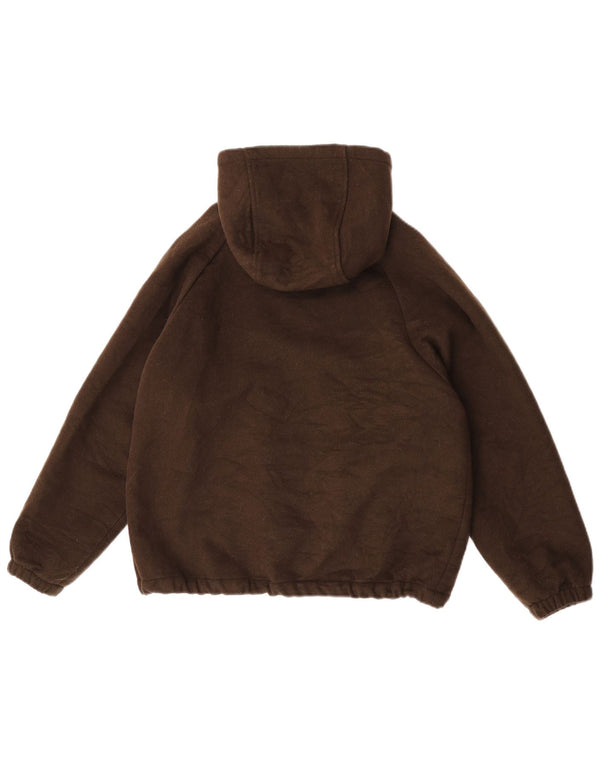 Zara Girls Zip Hoodie Sweater 11-12 Years Khaki Polyacrylic