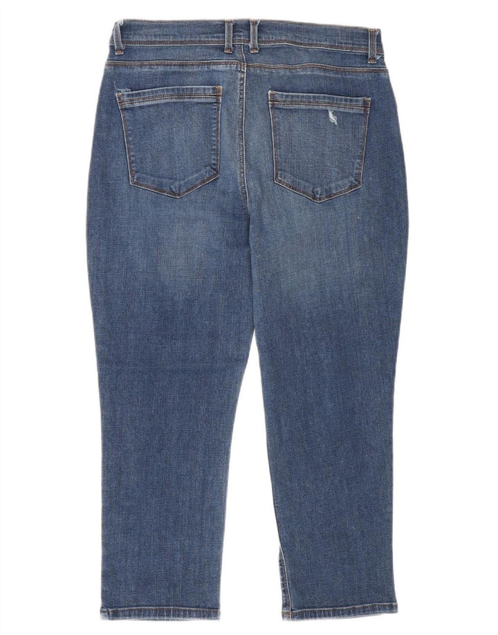 Blugi Capri pentru femei Lee US 10 Large W30 L23 Blue Bumbac