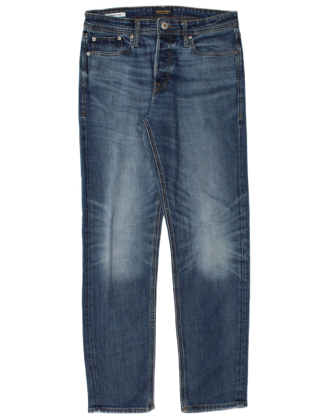 Blugi Jack & Jones Mike Slim pentru bărbați W30 L32 bumbac albastru