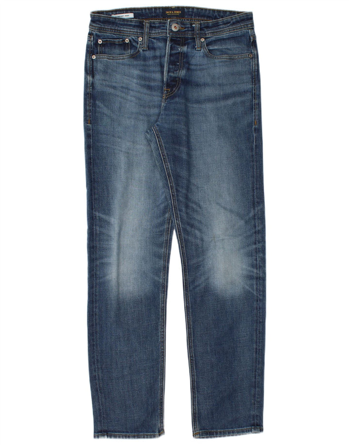 Blugi Jack & Jones Mike Slim pentru bărbați W30 L32 bumbac albastru