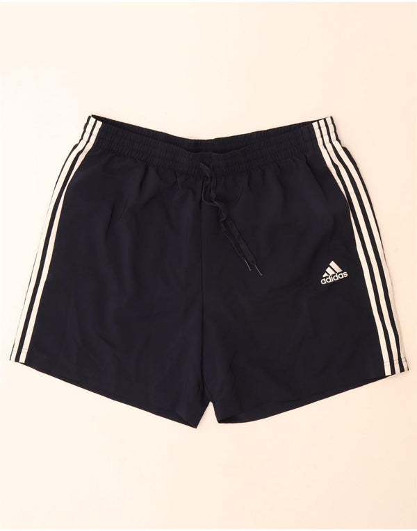 Pantaloni scurți sport pentru bărbați Adidas 2XL poliester bleumarin