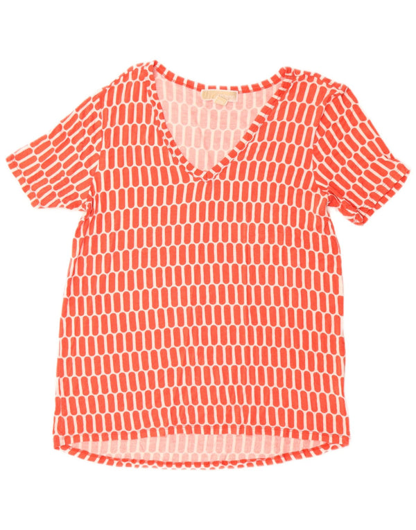 MICHAEL KORS Tricou pentru femei Top UK 10 Small Red Geometric Sintetic