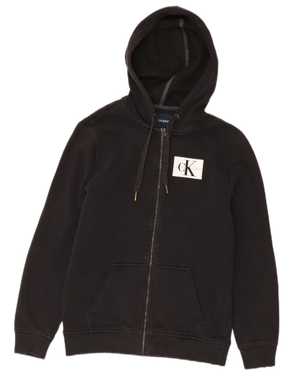 Pulover Calvin Klein Jeans pentru bărbați, cu fermoar, bumbac, negru