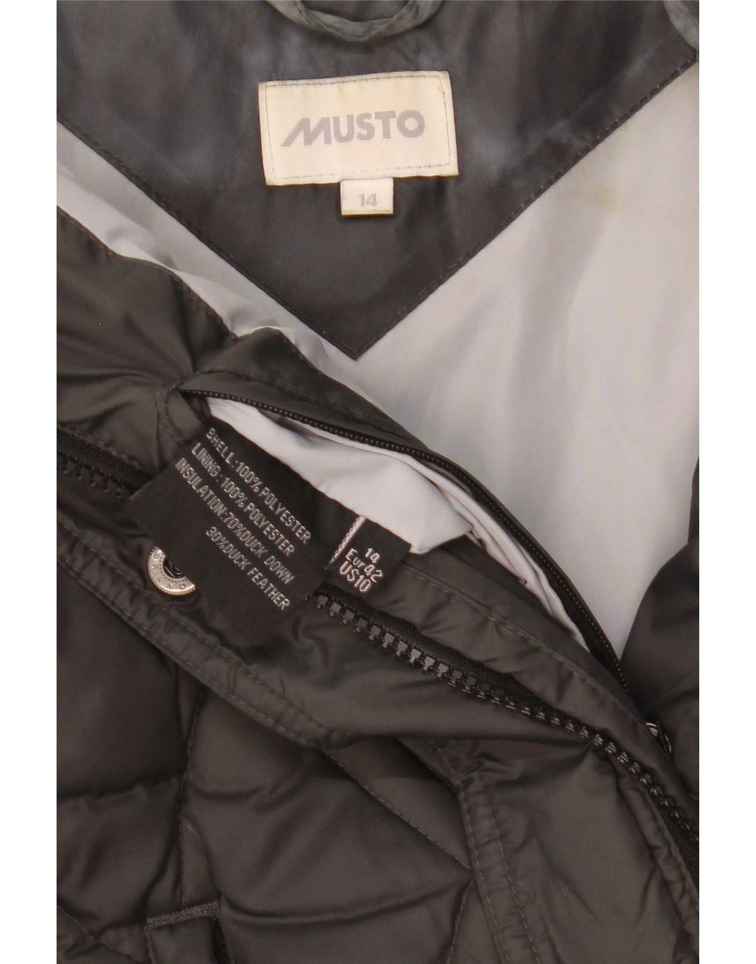 Musto Gilet căptușit pentru femei UK 14, mare, negru, poliester