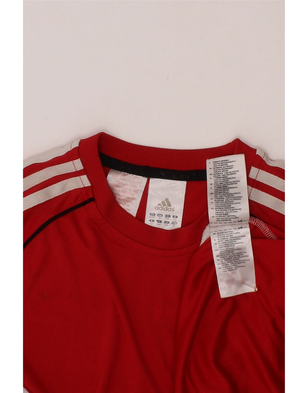 Tricou Băieți ADIDAS Top 11-12 Ani Poliester Colorblock Roșu