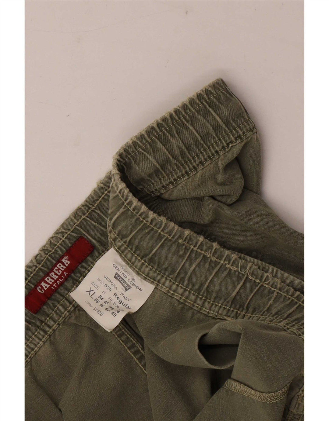 Pantaloni scurți chino obișnuiți pentru bărbați Carrera XL W38 bumbac kaki