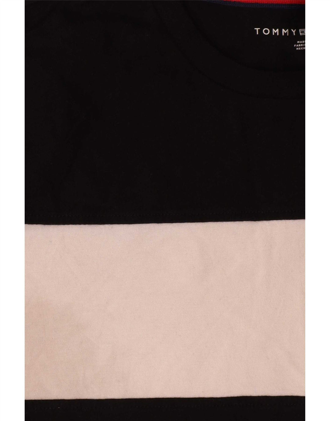 Tricou pentru bărbați Tommy Hilfiger Top mediu negru din bumbac color bloc