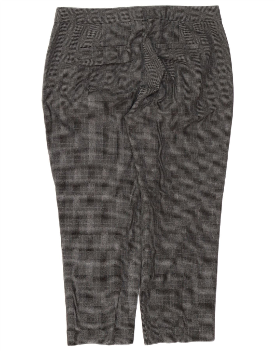 Pantaloni tăiați pentru femei Marks & Spencer UK 14 Large W34 L25 Gri Check