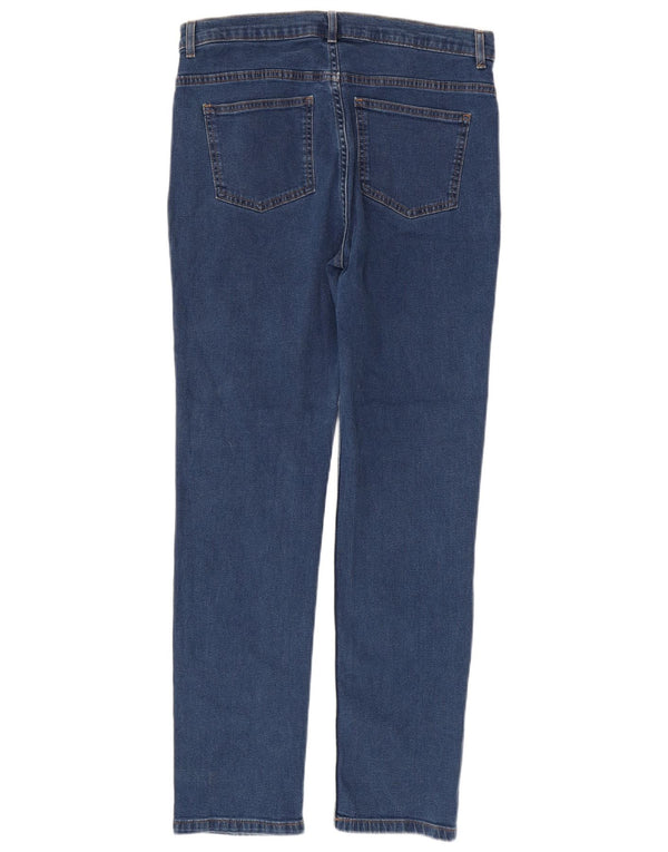 Blugi drepti pentru femei Marks & Spencer UK 12 Medium L32 L30 Bumbac albastru