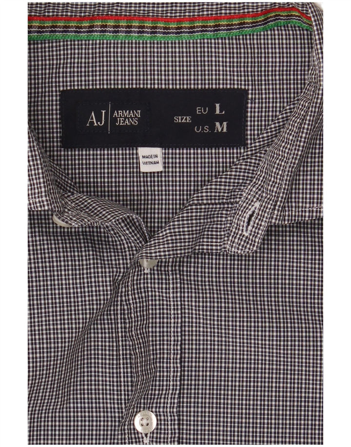 Cămașă subțire pentru bărbați Armani Jeans, mare, albastru marin