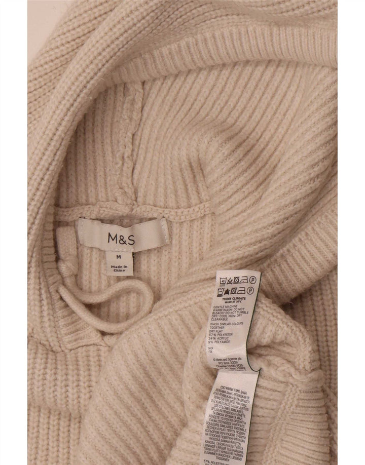Pulover cu glugă pentru femei Marks & Spencer UK 14 Poliester mediu bej