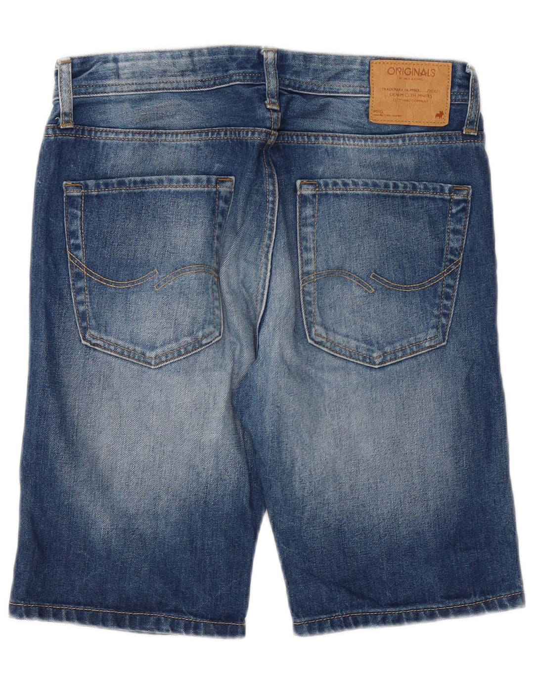 Pantaloni scurți din denim Jack & Jones pentru bărbați, cu tăiere obișnuită, mici W29, bumbac albastru