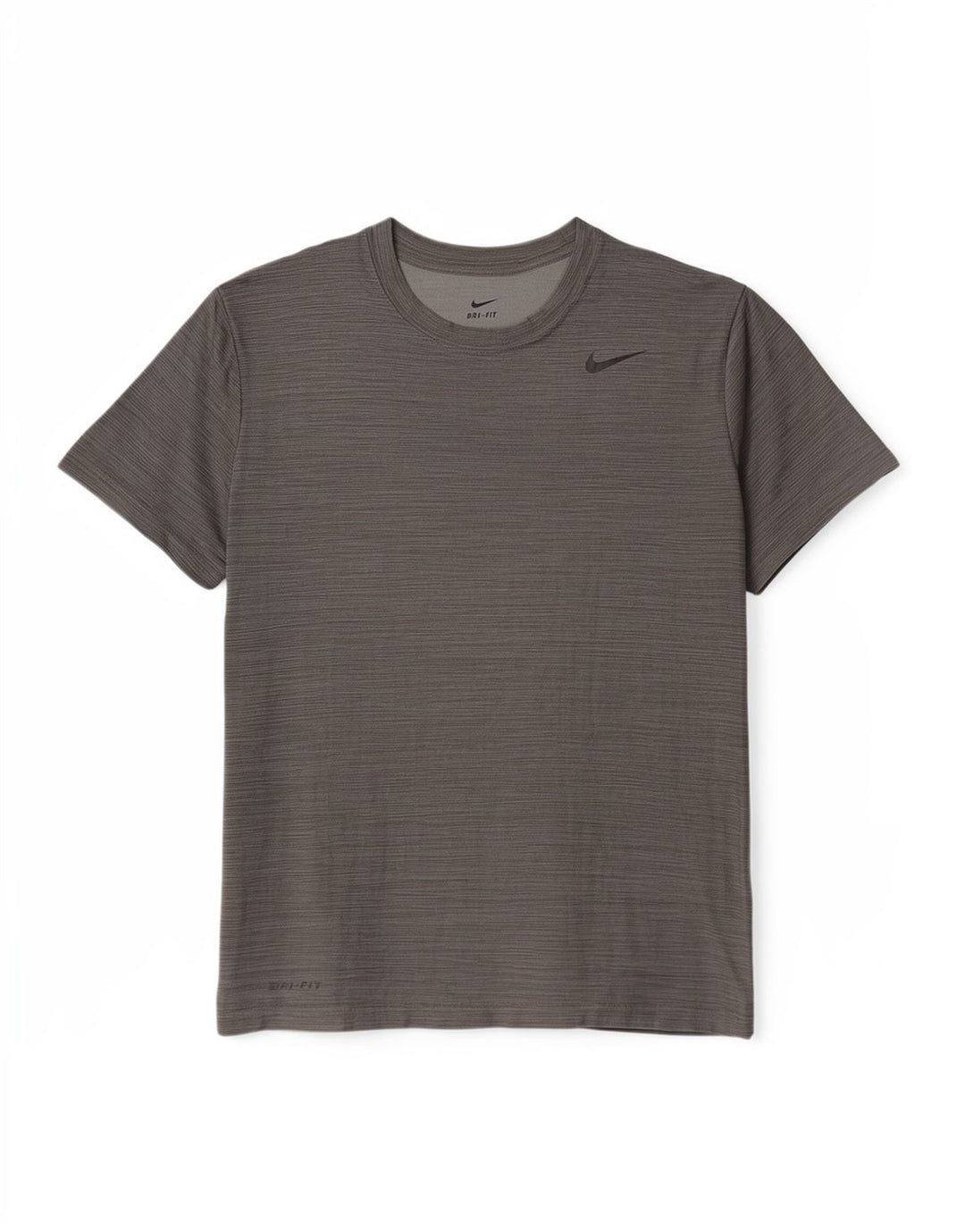 Nike Mens T-Shirt Top Medium Grey Striped Polyester