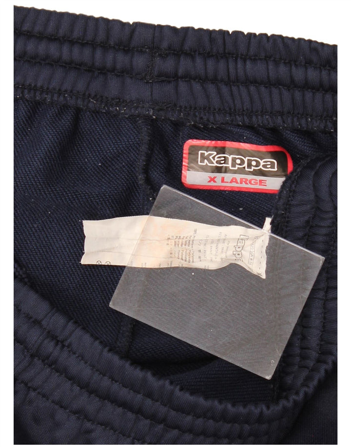 Pantaloni de trening grafic pentru bărbați KAPPA XL, poliester color-bloc, albastru bleumarin