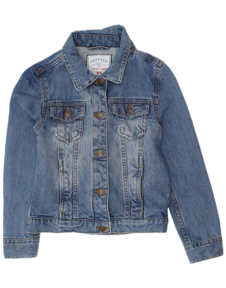 Jachetă Fat Face Fete Denim 8-9 Ani Bumbac Albastru