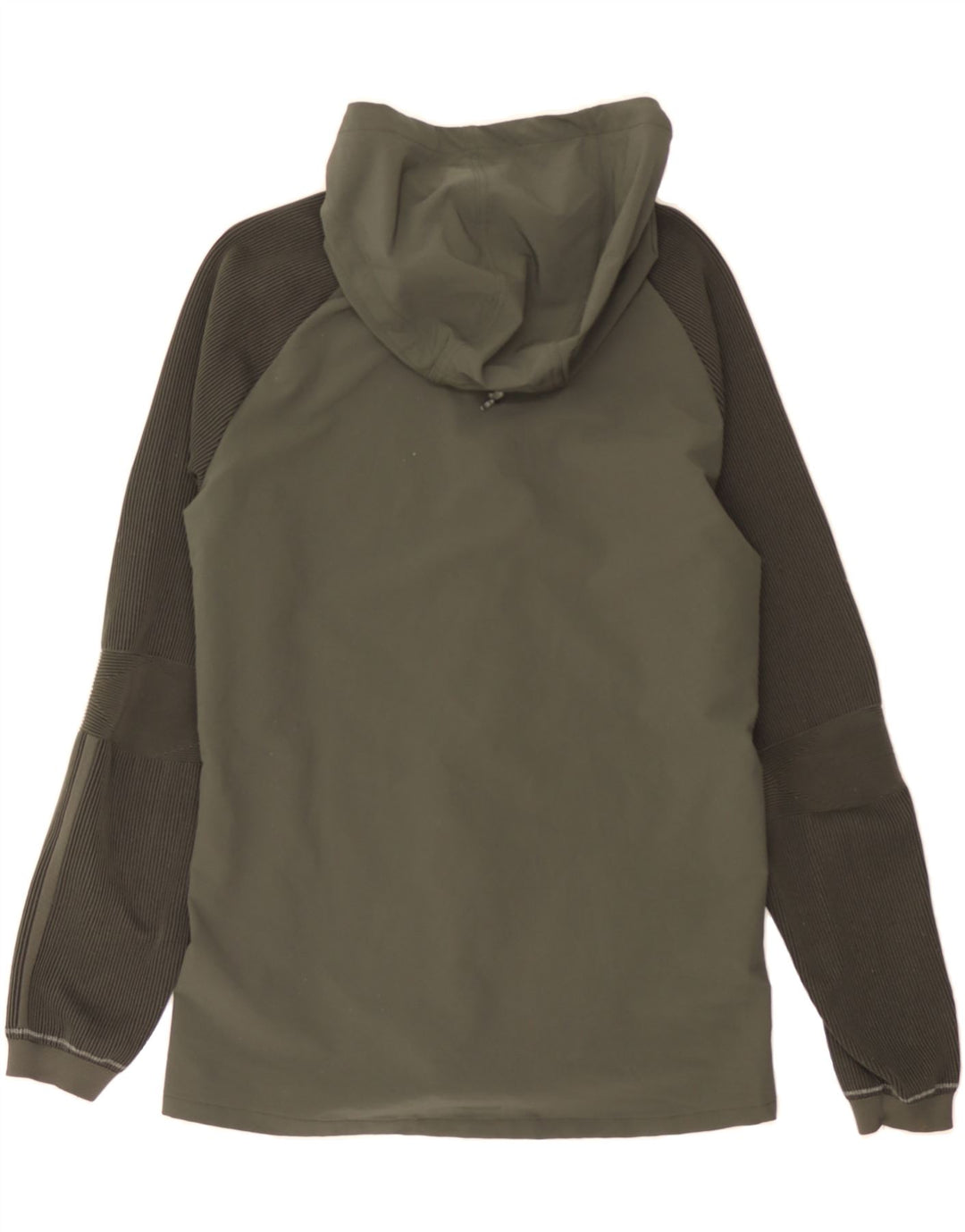 ADIDAS Mens Zip Hoodie Sweater Small Green Colourblock Polyester Vintage Adidas and Second-Hand Adidas from Messina Hembry 