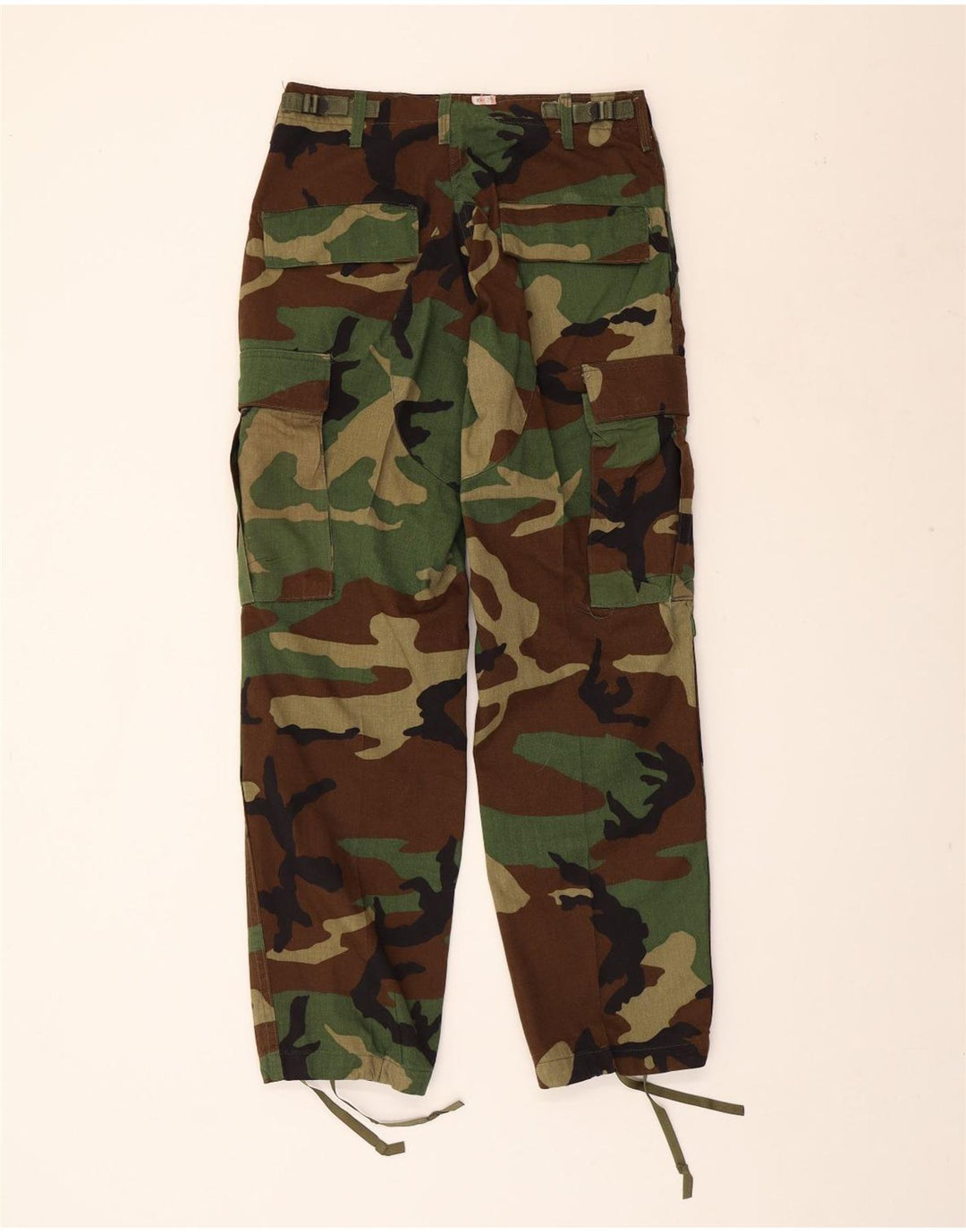 Pantaloni cargo drepți pentru bărbați VINTAGE L27 L29 bumbac camuflaj maro
