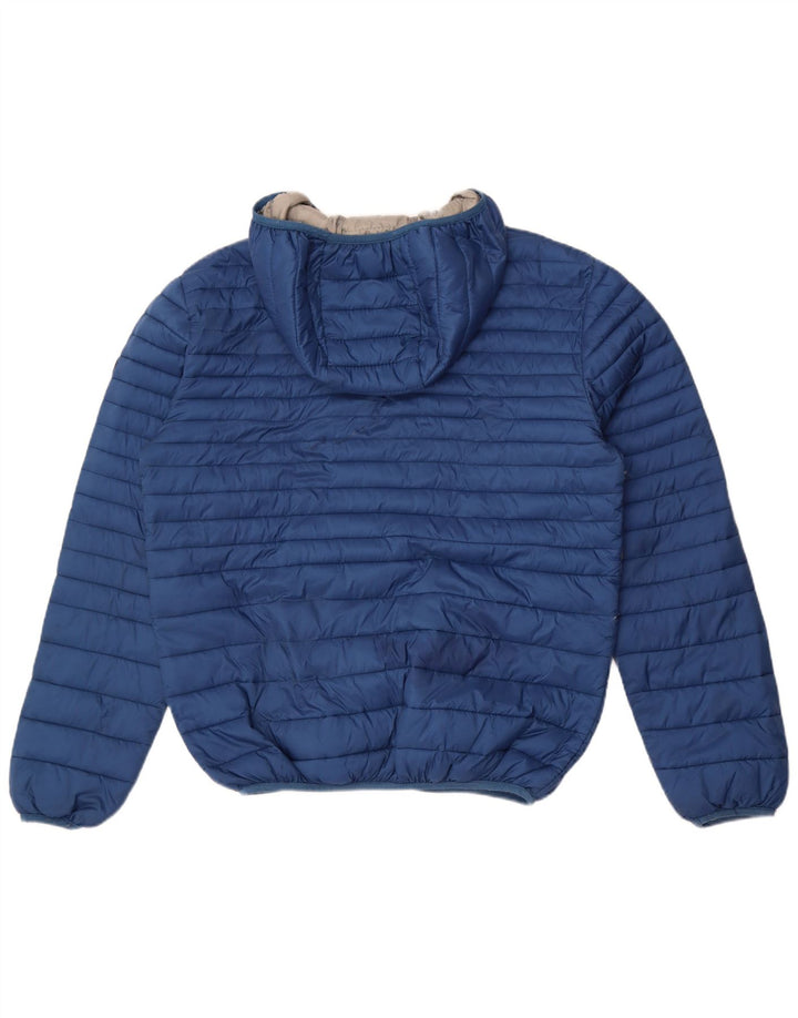 Jachetă căptușită cu glugă pentru bărbați Trussardi UK 40, mare, albastru, nailon