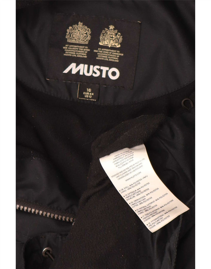 Jachetă de vânt supradimensionată pentru femei Musto UK 16, mare, negru, color block