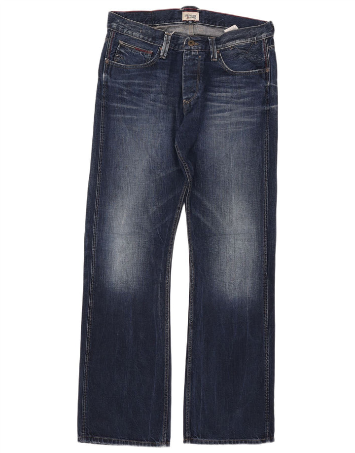 Blugi pentru bărbați TOMMY HILFIGER Bootcut W34 L34 Bumbac bleumarin
