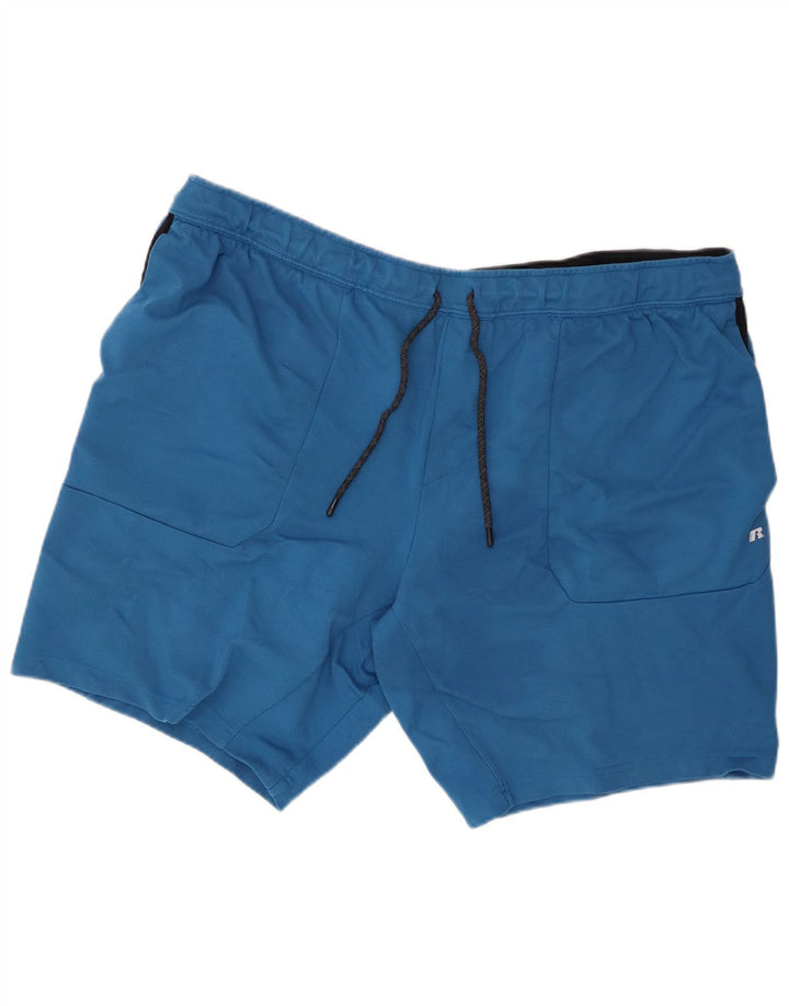 Pantaloni scurți sport Russell Athletic pentru bărbați, 3XL, raion albastru