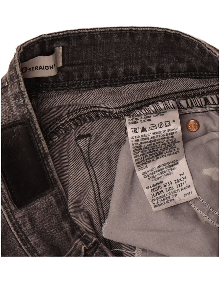 Blugi drepti 570 pentru femei Levi's W28 L31 bumbac gri