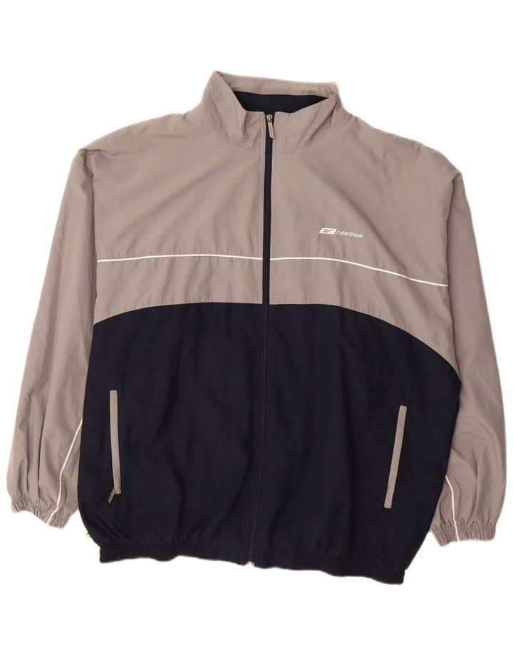 Jachetă de trening pentru bărbați REEBOK 2XL, gri, poliester color bloc