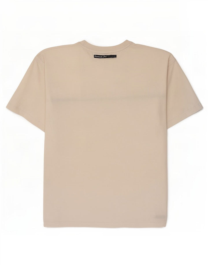 Tricou grafic Reebok pentru bărbați Top mare din bumbac alb