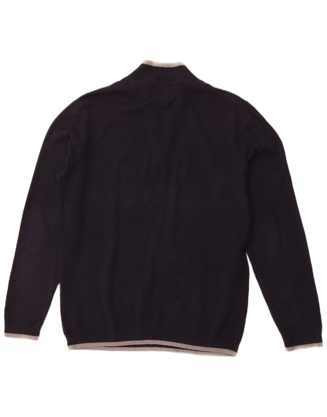 Pulover pentru bărbați LE SHARK, cu fermoar și gât, bumbac, albastru bleumarin mediu