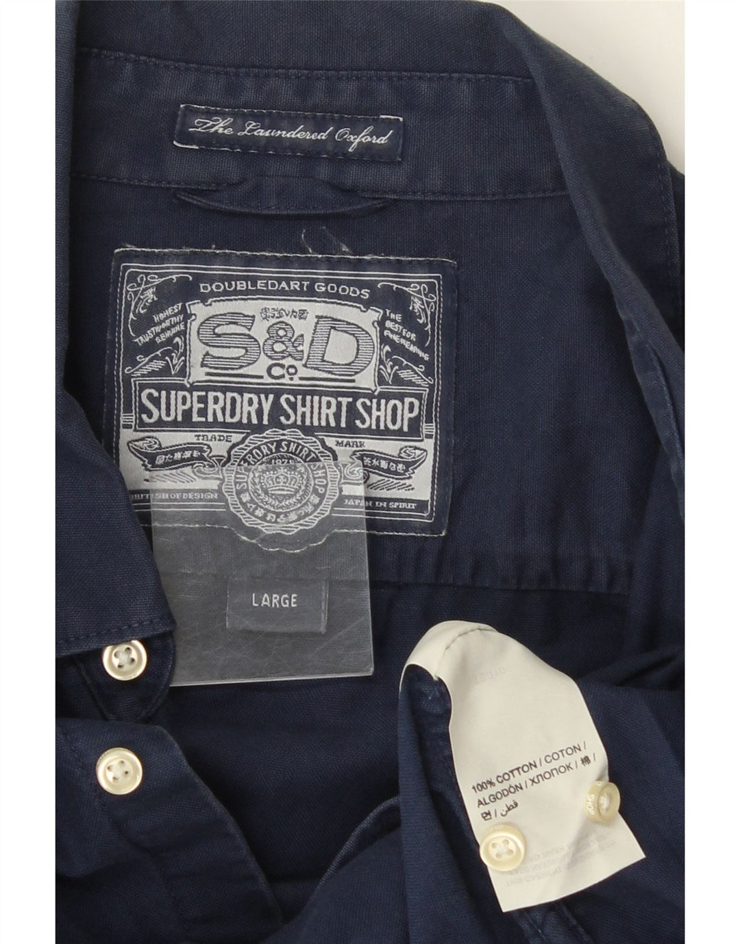 Cămașă pentru bărbați Superdry, mare, albastru, bumbac